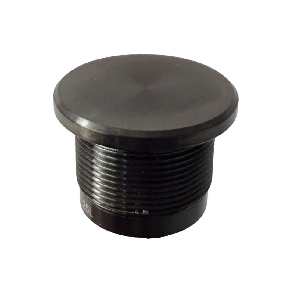 Piezoelektrische Taste Edelstahl, flach, schwarz matte